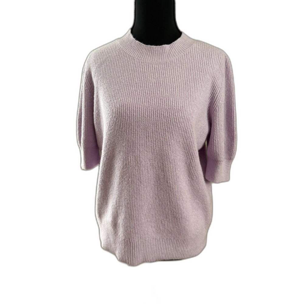 Women's Small Light Purple Lilac Loft Short Sleeve Sweater